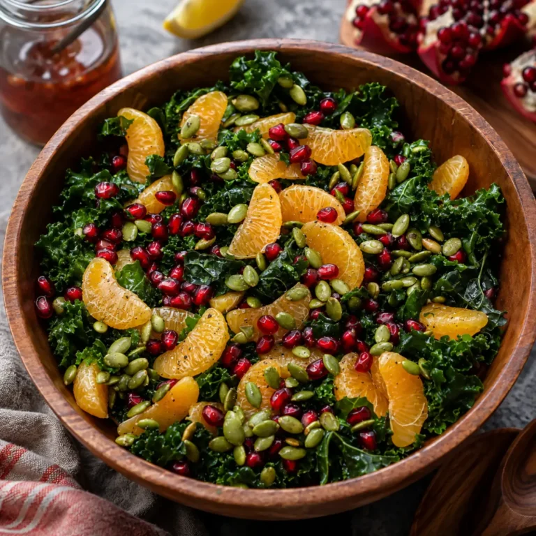 Insalata di cavolo riccio, agrumi e melagrana