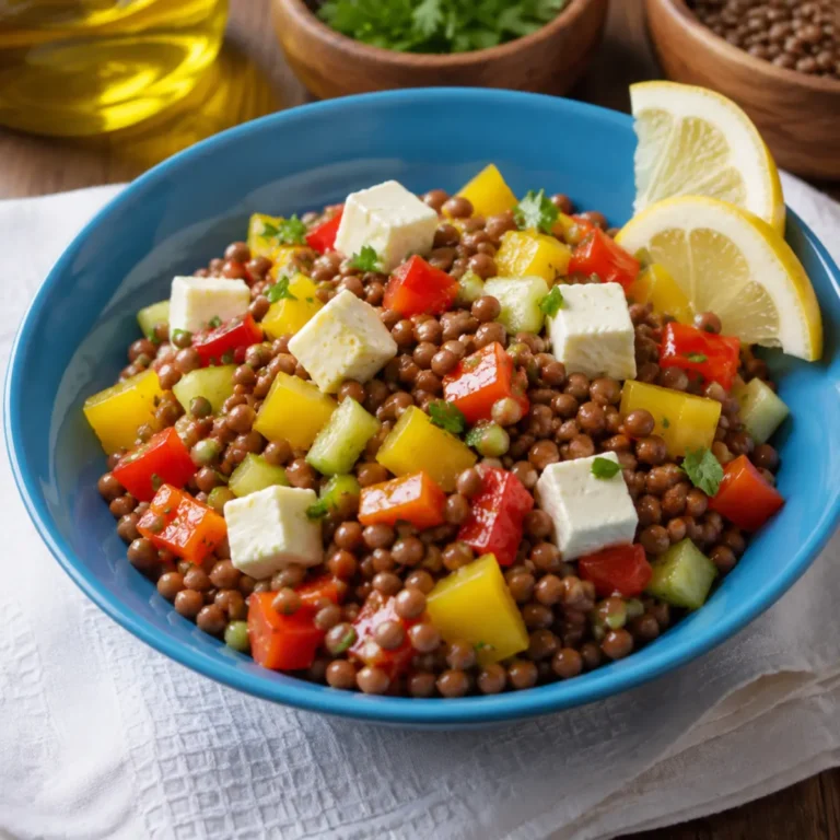 Insalata di lenticchie e feta