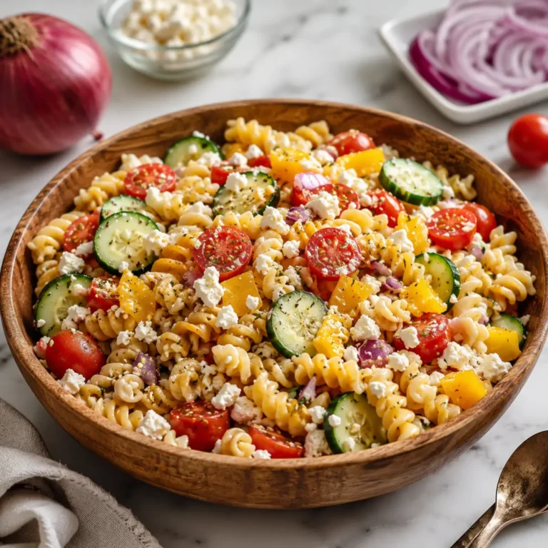 Insalata di pasta greca proteica