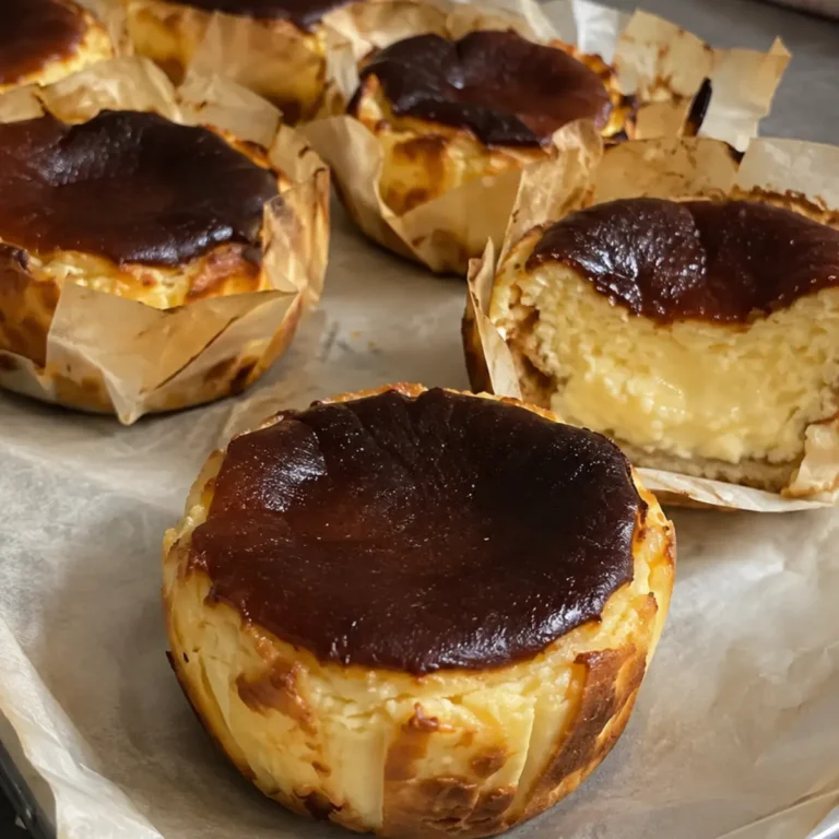 Mini cheesecake basche dal cuore cremoso