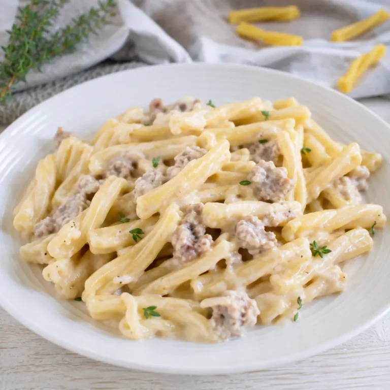 Pasta con salsiccia e besciamella