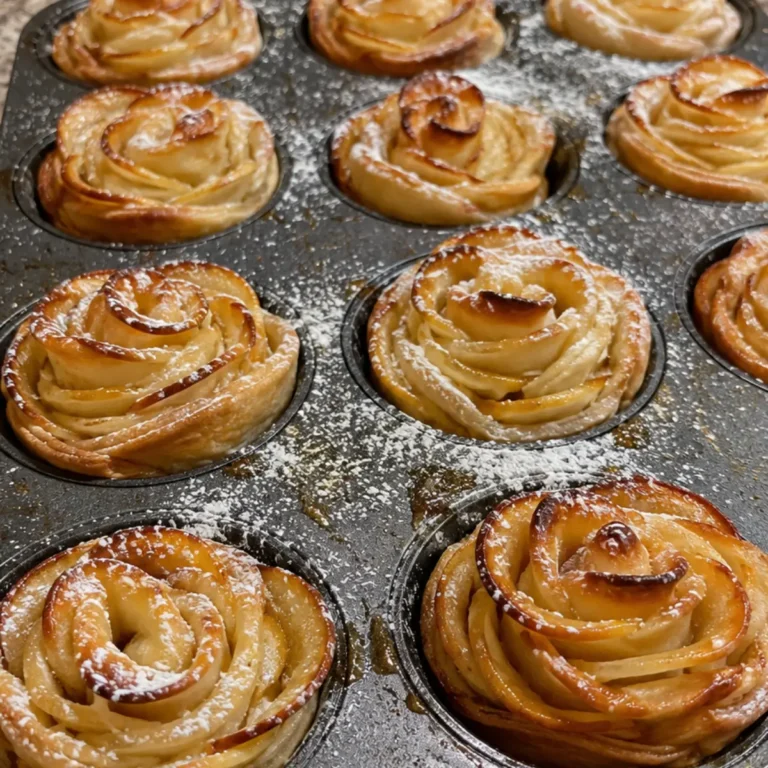 Rose di sfoglia alle mele e caramello
