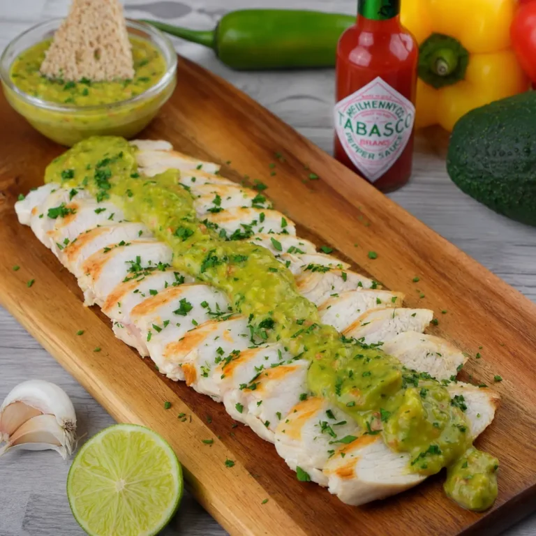 Tagliata di pollo con crema di avocado